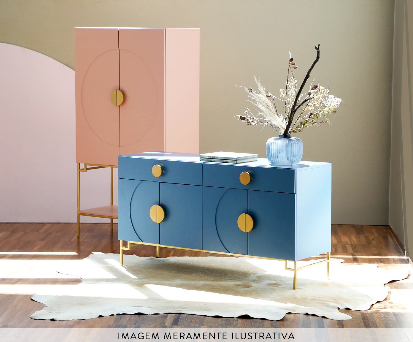 Buffet Duo Cerchio D'Oro - Azul image number 12
