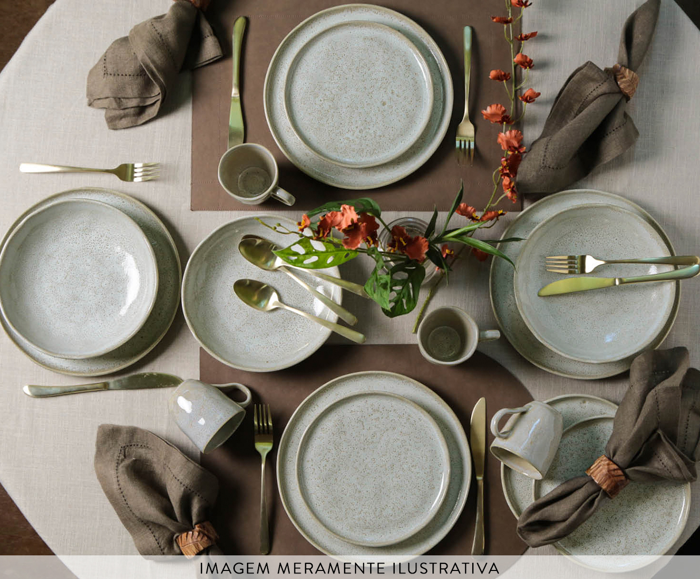 Aparelho de Jantar em Stoneware Vanilla - image 1