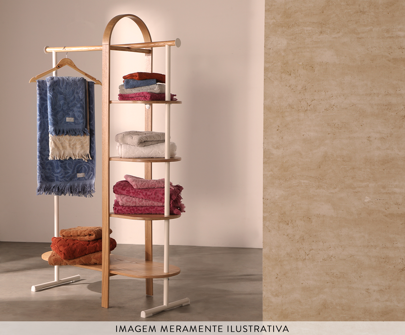 Toalha de Banho com Franjas Folk Begee image number 6