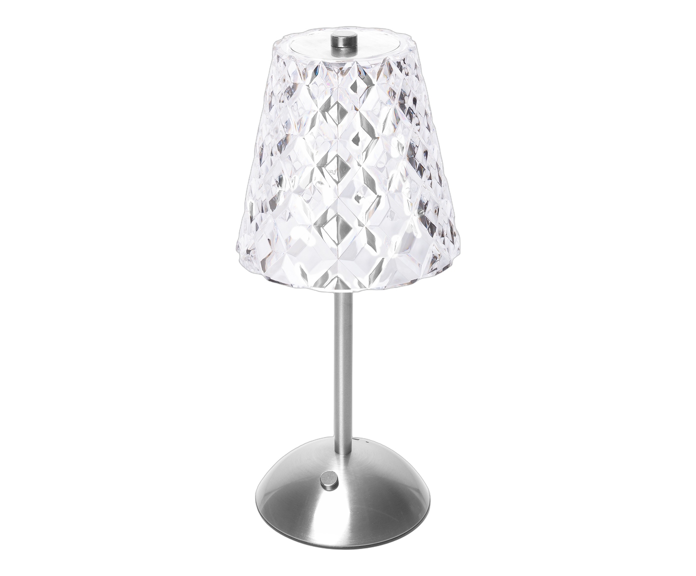 Lumin&aacute;ria de Mesa Recarreg&aacute;vel em Led Orion Prata Metal - image 1