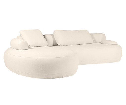 Sof&aacute; Laguna by Elle - Chaise Esquerda  - Boucle Cinza II image number 3