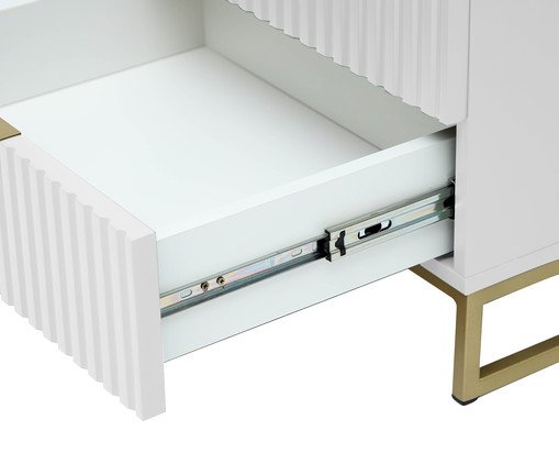 Mesa de Cabeceira Ondulada Branco image number 5