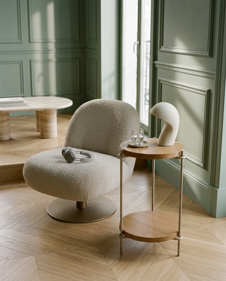 Mesa Lateral Nigel Bege image number 4